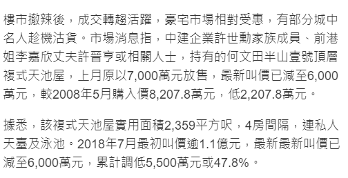 月烧200万还嫌少？！李嘉欣夫妻卖豪宅亏大了，上亿家产如今只值六千万？